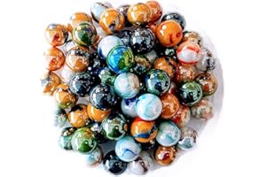 MESBILLES MaRécréation Pack Bille Luxe 70 Billes en Verre, mélange de Billes 16 mm et 14 mm