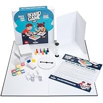 Kit Para Crear Tu Propio Juego De Mesa | Tablero Y Accesorios En Blanco | Apostrophe Games | Edición Junior | Manualidades