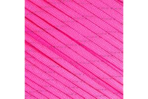 WEST COAST PARACORD Fluorescent Reflective 550 Type III Guyline Tent Rope Camping Survival Cord High-Visibility Paracord- Rot and UV Fade Resistant (Reflective Neon Pink, 25 Feet)