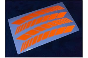 WHAMHEAD Veloviz Reflective Racing Stripes Wheel Rim Vinyl Cargo Bike Motorcycle Stickers Decals - Orange