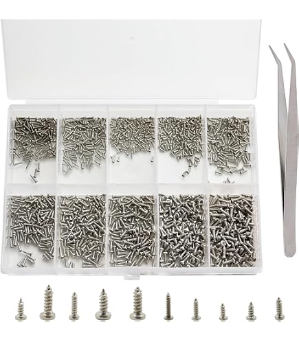 Vis Auto-taraudeuses Inox 2.2x5mm – Lot De 50, Tête Cylindrique, Uxcell, 784958388143