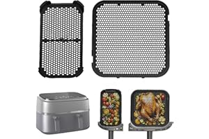 ESTVIIG 2 accessori paraspruzzi per Philips Airfryer 3000 Dual Basket, stampo in silicone Airfryer Accessori per Philips Steam Airfryer 5000 Series Dual Basket, paraspruzzi per Philips NA350 NA550 6L/3L