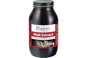 POTTER'S HERBALS EST. 1812 Potter's Malt Extract | 650 g Bottle | with pure Barley extract | Sweetener in the form of maltose | Can be consumed as part of a healthy balanced diet | Can replace refined sugars and in most recipes