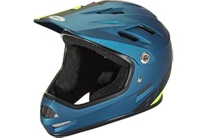 BELL Sanction Casque de vélo VTT Mixte, Bleu Mat/Hi-viz, M | 55-57cm