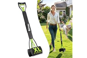 IPETBA 80 cm Raccogli Cacca Cane Manico Lungo Senza Piegarsi Paletta Raccogli Cacca Cani Pieghevole Pooper Scooper per Ghiaia, Terreno, Erba
