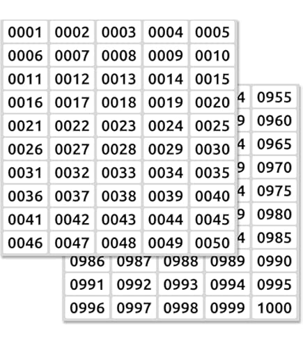 Zahl 1 Aufkleber Schwarz/Weiß - 5cm Hoch Wetterfest