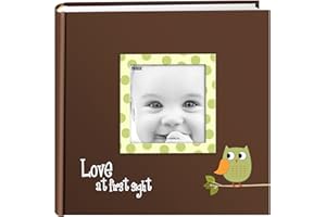 PIONEER PHOTO ALBUMS Pioneer Albums Photo Ev-246fb/O 200-pocket bébé Chouette Imprimé Design Cadre Photo de Couverture Album, Green, 4 x 6 inch