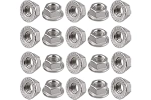 TERF® M10 Serrated Flange Hex Nut M10 (10mm) Hexagonal Serrated Flanged Steel Nuts - Pack of 20