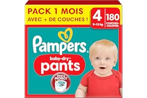 Pampers Couches-Culottes Baby-Dry Pants Taille 8 (19+ kg), 117 Couches-Culottes Bébé, Pack 1 Mois, Maintien 360° Contre les Fuites, Faciles à Changer, Maintenant avec Plus de Couches