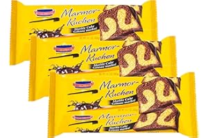 KUCHEN MEISTER KuchenMeister Marble Cake 400 g in Pack of 3 - Fine Marbling and Juicy, Delicate Taste, Classic with Light and Dark Dough for Real Connoisseurs (3 x 400 g)