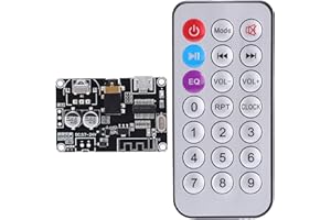 GAROSA Placa Receptora Bluetooth con Módulo Amplificador Estéreo 2.0, Potencia Ajustable, Control Remoto, Conexión Inalámbrica para Audio de Alta Fidelidad, Compatible con Dispositivos iOS y Android