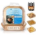 ONE Emporium Air Fryer Liners – Reusable Greaseproof Parchment Paper Trays, Non-Stick Baking Sheets for Ninja, Tower, Cosori & More – Pack of 120, 20cm