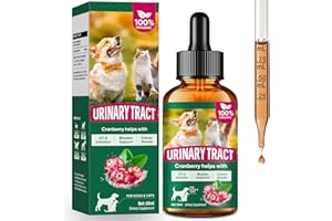 CHINOXIA Dog Uti Treatment, 60 ML Cat Urinary Tract Treat, Dog Urinary Tract Infection Relief Drops, Prevention of Incontinence & Bladder Stones, Cat Urination Function Treatment, Keep Pet Health