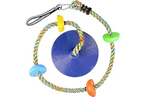 Katomi Balançoire en Corde d'escalade pour Enfants avec Plateforme et siège à Disque (Kletterseilschaukel)