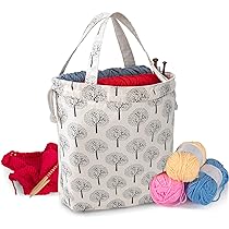 Yarwo Sac pour Crochet Tricot, Organisateur pour Aiguilles à Tricoter (jusqu'à 20 cm) avec Plusieurs Poches pour Tricot Accessoires, Sarcelle (SAC UNIQUEMENT
