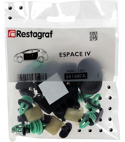 Agrafes Mercedes Restagraf Ref 11960 - Rivets Plastique Pour Carrosserie, Noire