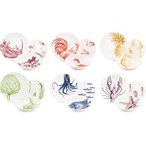 Lot De 6 Verres à Eau Excelsa Flora & Fauna - 37 Cl, Verre Transparent, Motifs Animaux Et Plantes