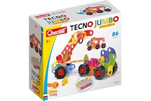 QUERCETTI 6150 Tecno jumbo verktygslåda konstruktionsleksak, fordonsspel, I Pezzi Hanno Molti Colori Assorti