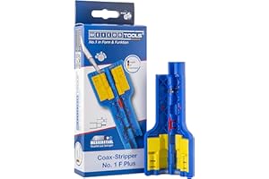 WEICON TOOLS Coax-Stripper No. 1 F Plus für F-Kompressionsstecker | Abisolierwerkzeug für Koaxialkabel, Antennenkabel u.v.m.