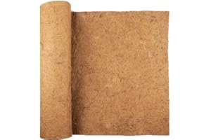 Fengaim 1m*0.5m/40" x 20" Coco Hanging Basket Liner Coconut Growing Mat Garden Plant Flowerpot Coconut Fibre Matting Liner Roll for Patio Containers Wall Troughs Reptile Carpet Lizard Cage Mat