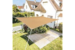 HAIKUS Rectangular Sun Shade Sail Canopy 2 x 3 m, Shade Sail 3 x 2 m HDPE, Breathable, Resistant, 98% UV Protection for Outdoor, Garden, Terraces (Sand)