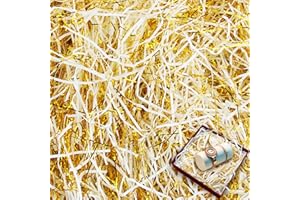 200g Blanco Papel Triturado, dellyy Cajas Regalo, Virutas Papel Regalos, Material Relleno Cajas, Rafia Empaquetado, Triturado para Navidad,Cumpleaños,San Valentín,Pascua (Blanco)