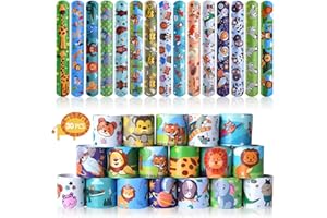 Acuiwer Slap Bracelet 24/30/50 pcs Slap Bracelet à Claquer Animaux/Dinosaures/Licorne/Sirène/Constellation/Hawaii/Halloween Slap Bandes pour Enfants Parti Favors Filles Garçons