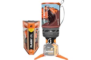 Jetboil Flash 1.0L Portable Fast Boil Stove for Camping and Backpacking with 1-Step Auto Ignition, New for 2025, Propane/Isobutane Burner with Cooking Cup, Mountainscape