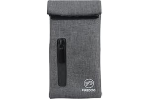 FIREDOG Smell Proof Bags, Fabric Odor Proof Bag for Dog Tested 3"x6" Small Stash Travel Storage Pouch (Gray)