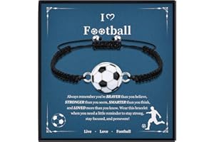 VGWON Football Bracelet, Football Gifts For Boys Teenage Boys 9-12 13-15 Years, Boys Bracelet, Son Nephew Cousin Brother Grandson Best Friend Teenage Boy Gifts, 13th 16th 18th Birthday Gifts For Boys