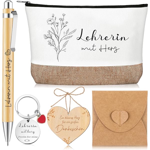 Qulable Set Regalo Per Insegnanti Donna – Tazza Da Viaggio 340 Ml, Borsa Tote, Trousse, Note Adesive, Bracciale, Segnalibro E Biglietto