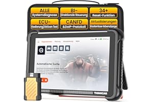 ‎THINKCAR Auto Diagnosegerät, ThinkScan TK689BT OBD2 Diagnosegerät Mit 34 Reset-Funktion + Volle Systemdiagnose, Diagnosegerät Auto Für ECU-Codierung/BI-Direktionale Steuerung/CANFD&DoIP, Kostenlose Updates