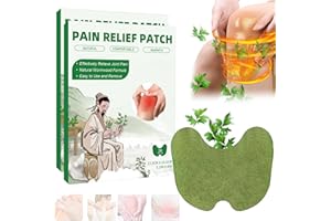 Shiptree Anti Douleur Genoux 40 Pièces, Patch Chauffant Dos, Natural Herbal Patchs de Soulagement de la Douleur Pour Douleurs au Cou, Epaules, Courbatures