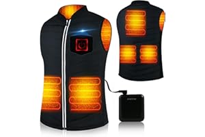 SKKAEO Beheizbare Weste Herren Damen - Heizweste, 10000 mAh Akku Beheizbare Jacke für Winter im Freien