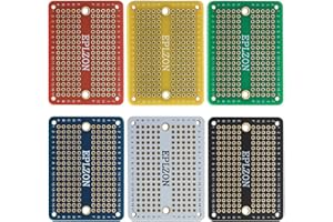 EPLZON Prototype Board Lötbares Breadboard Doppelseitig Leiterplatte PCB Circuit Board zum Schweißen von,DIY elektronische Artikel,Mehrfarbig(Packung mit 6 Stück)