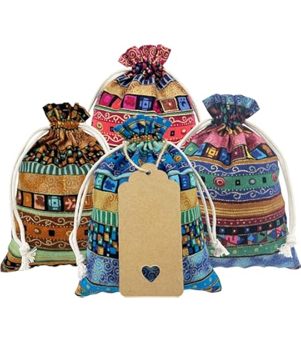 20 Sacchetti Regalo In Cotone Con Coulisse - Ideali Per Matrimoni, Bomboniere, Feste E Crafts - Foto 7