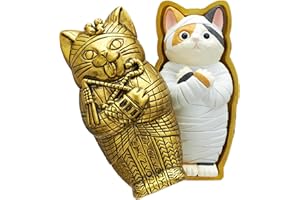 Kitan Club Mummy Cat Figure Blind Box - 1 of 5 Collectable Mini Figurines - Fun, Versatile Decoration