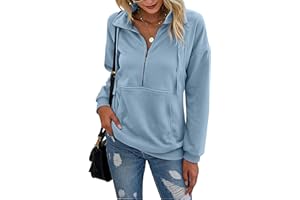 Beonych Sweatshirt Damen Pullover Elegant Langarmshirt Baumwolle Pulli Herbst Winter Casual Sweatjacke Oberteile Langarm mit Taschen