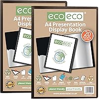 Eco-eco A6 Präsentationsbuch - 40 Transparente Hüllen, 50% Recycelt Mit Aufbewahrungsetui