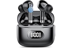 COIOC Wireless Earbuds, Wireless Headphones Bluetooth 5.3 Headphones with 4 ENC Mic, Bluetooth Earphones with 50H Hifi Stereo, Noise Cancelling Headphones Wireless Mini Ear Buds IPX7 Waterproof LED Display