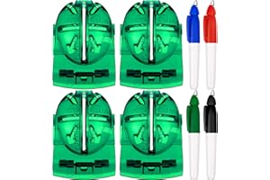Tatuo Herramienta de alineación de la Pelota de Golf de 4 Piezas Liner Ball Marcador de marcación y 4 Piezas de Pelota de Golf Rotulador