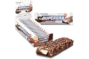 ‎ENERGYBODY Energybody Superbar Proteinriegel Triple Chocolate 24x 50g / High Protein Riegel 36% Eiweiß - 2g Zucker/Eiweißriegel zuckerarm für Low Carb Ernährung/Protein Bars