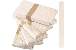 JAPCHET 300 PCS 6 Inch Wooden Lolly Sticks, 150 x 17mm Jumbo Lollipop Sticks, Popsicle Ice Cream Sticks for Crafts, Arts