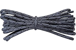 Fabmania® Laces Strong Round 3mm Shoelaces for Casual Walking Hiking Trekking Shoe Boot Men Women (1 pair)