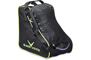 BLACK CREVICE Borsa per scarpe da sci di fondo I Borsa per scarponcini da sci di fondo e accessori I Borsa sci con grande apertura e zip I Fori per aerazione I 100% poliestere I 40x36x26cm