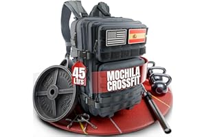 SPARTANFY | Mochila Crossfit Hombre 45L | Mochila Táctica Militar Impermeable para Gimnasio, Senderismo, Viaje, Montañismo | Mochila Grande Resistente con Sistema MOLLE