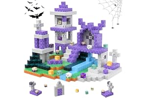 JAUNIQ Magnetic Blocks Halloween Building Toys Gifts Construction Toys for 3 4 5 6 7 8 Year Old Boys & Girls, STEM Montessori Sensory Creative Kids Toys Halloween Decor Party Favors
