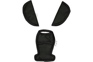 OLODIRECT Belts Pads Shoulder Strap and Crotch Cover Universal fits Most car seat & Maxi COSI (Black)