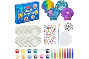 LUCKNIGHT Conchas que Brillan en la Oscuridad: Kit Pintura para Niños, Manualidades para Niños de 5-10 Años