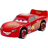 Mattel Disney Pixar CARS Veicoli Scattanti - Saetta McQueen, macchina da spingere con occhi e bocca che si muovono e cambiano